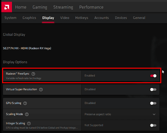 How to enable FreeSync in Windows 11