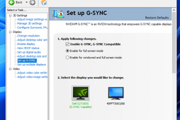 How to enable G-SYNC in Windows 11