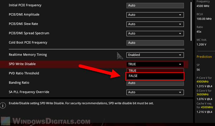 How to enable SPD Write in BIOS