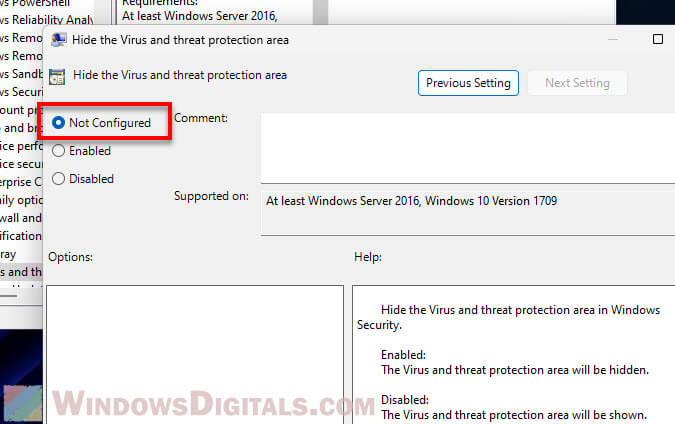 How to fix Virus and threat protection missing in Windows 11