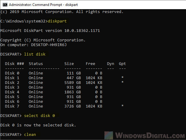 How to format HDD After Cloning Windows 10 to SSD