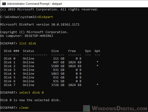 How to format HDD After Cloning Windows 10 to SSD