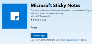 microsoft sticky notes download windows 10