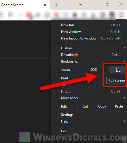 How to go full screen on Chrome without F11 key