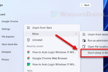 How to hide apps in Windows 11