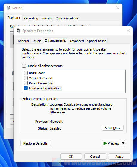 How to increase maximum volume Windows 11