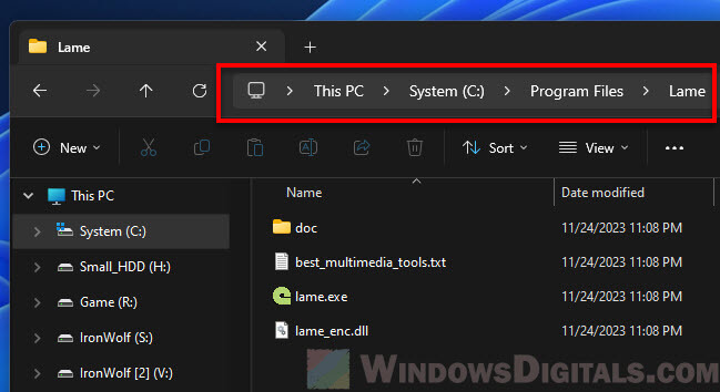 How to install LAME encoder in Windows 11