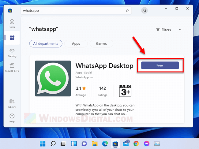 Bagaimana cara menginstal WhatsApp di komputer Windows 11?