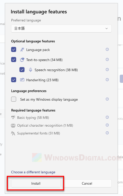 How to install language pack and keyboard layout in Windows 11