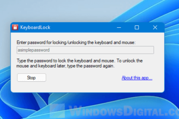 How to lock keyboard in Windows 11