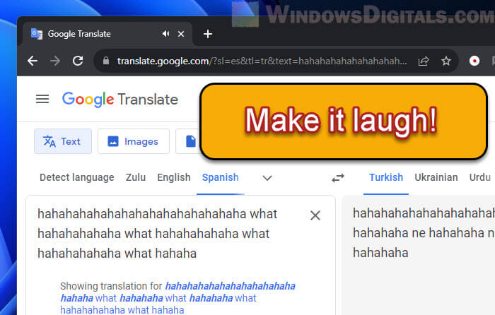 How to make Google Translate laugh