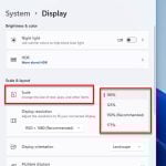 How to make everything smaller bigger Windows 11