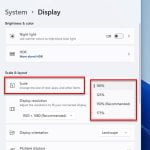 How to make everything smaller bigger Windows 11