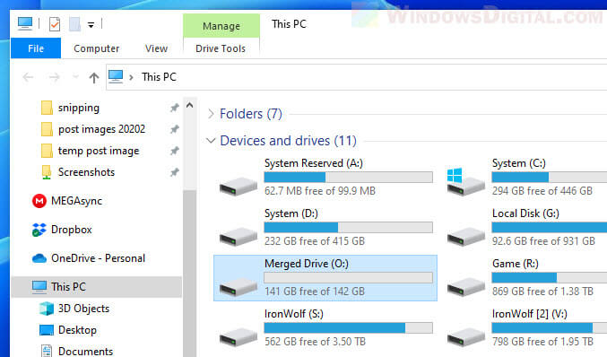 How to merge two unallocated partitions in Windows 11