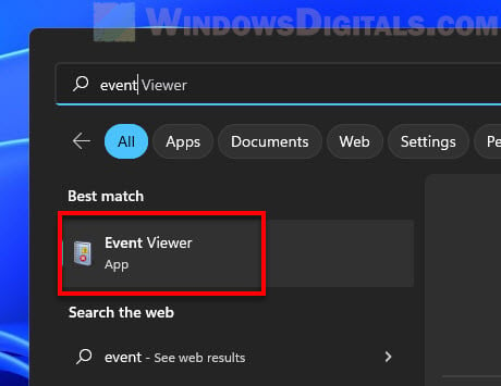 How to open Event Viewer in Windows 11