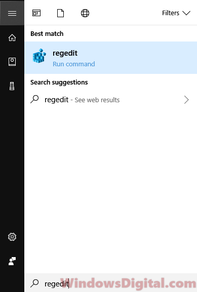 How to open regedit Registry Editor Windows 10