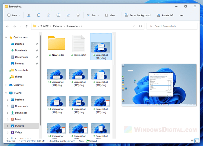 How to preview photos images in Windows 11 File Explorer