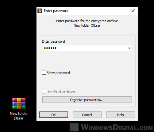 How to put a password on folder in Windows 10