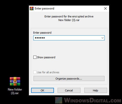 how to put a password on a folder windows 10