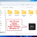 How to refresh folder in File Explorer Windows 11