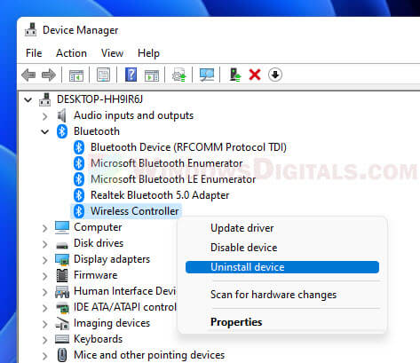 How to reinstall Bluetooth driver in Windows 11