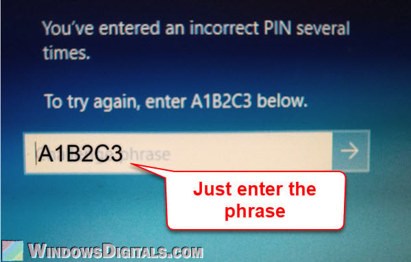 How to remove Challenge Phrase in Windows 11