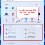 How to remove Recommended from Start menu Windows 11