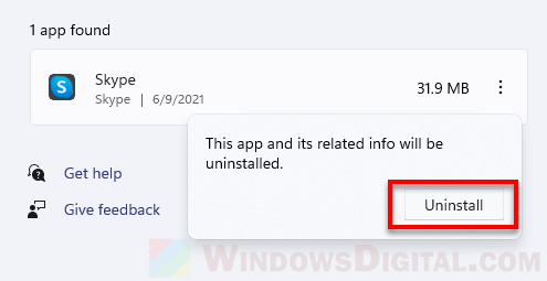 How to remove Skype from Windows 11