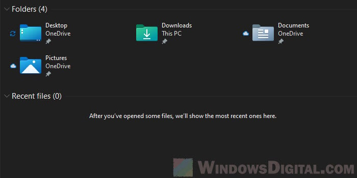 How to remove recent files in Windows 11