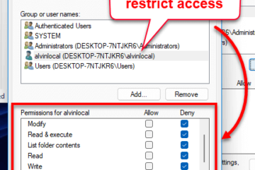 How to restrict user access to folder or drive in Windows 11
