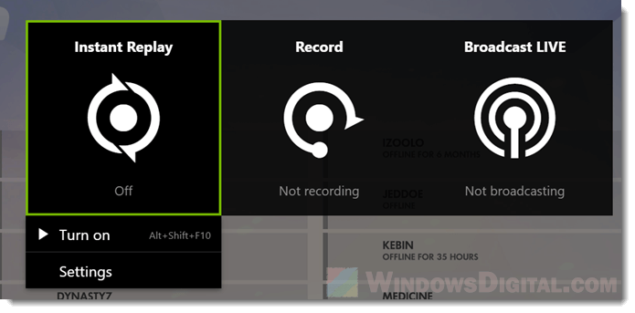 How to save last X minutes of screen recording with Instant Replay