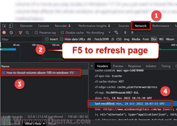 How to see when a web page was last updated