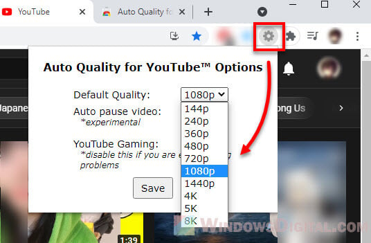 How to set YouTube video quality permanently