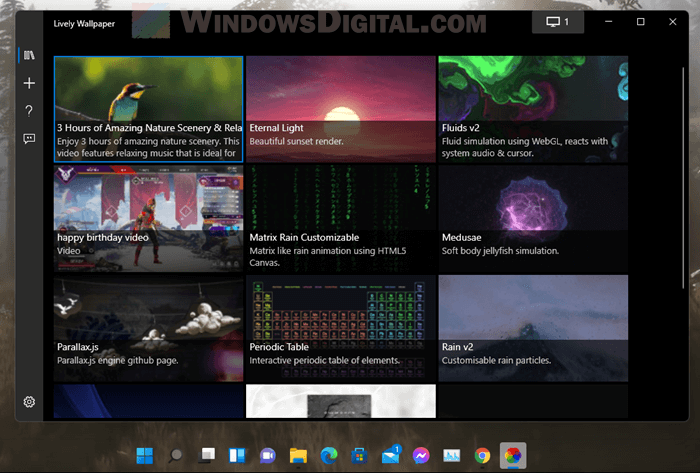 How to set live wallpaper in Windows 11