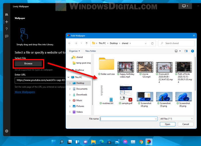 How to set video as wallpaper in Windows 11
