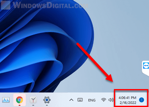 How to show seconds in Windows 11 system clock