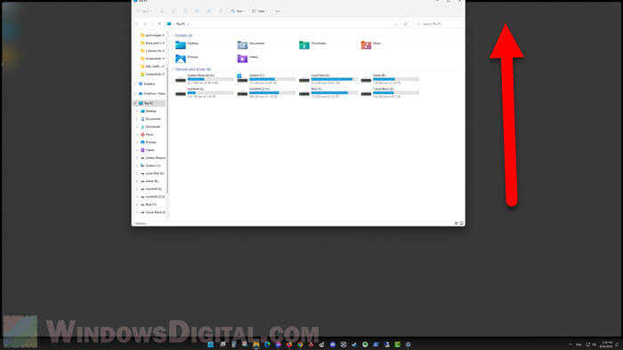 How to snap a window to maximize Windows 11