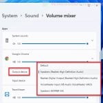 How to split sound in Windows 11