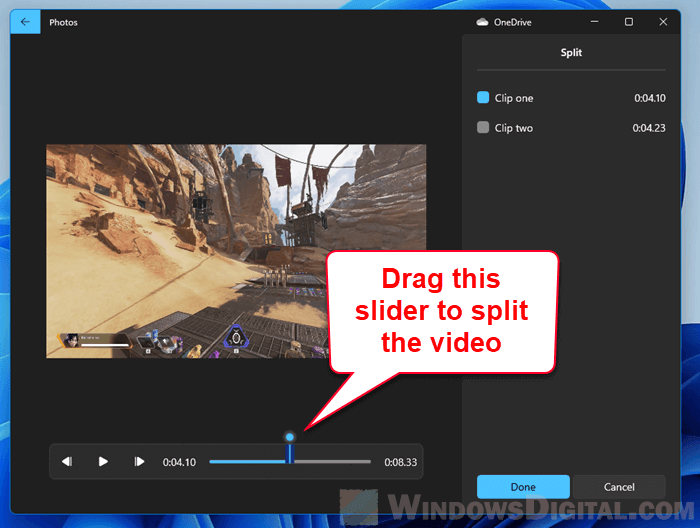 How to split video in Windows 11