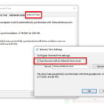 How to sync date and time with internet time server Windows 10