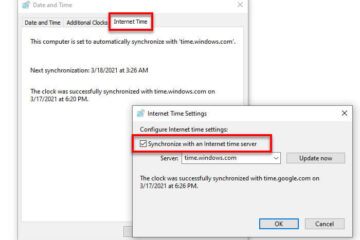 How to sync date and time with internet time server Windows 10