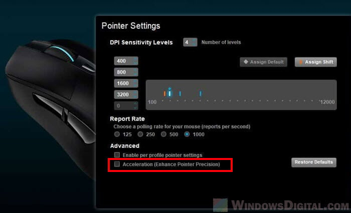 How To Turn Off Mouse Acceleration In Windows 10 Razer Synapse Or Logitech G Hub