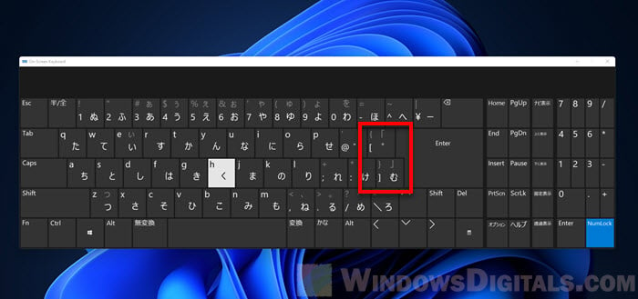 How to type square or curly brackets on Windows 11 10