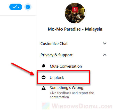 How to unblock someone on Facebook Messenger