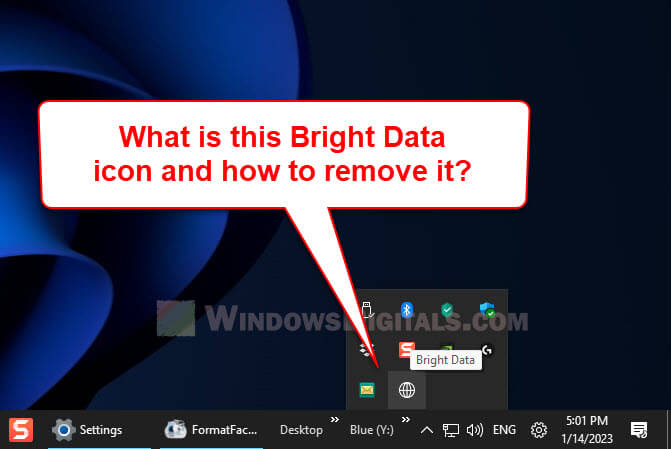 How to uninstall Bright Data in Taskbar