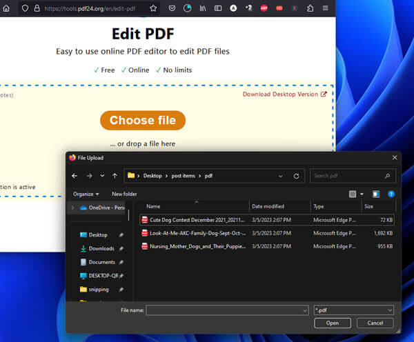 How to upload PDF