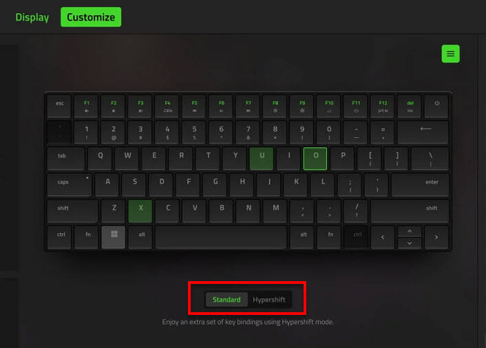 How to use Razer Hypershift on a keyboard