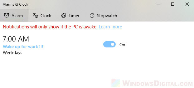 Check what alarms are currently active in Windows 11/10