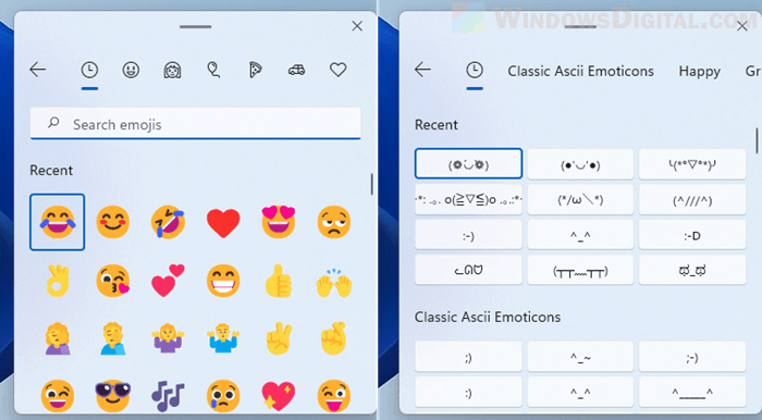 How to use emoji kaomoji in Windows 11