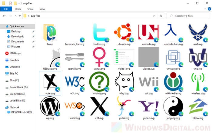 Cara melihat thumbnail SVG di Windows 10